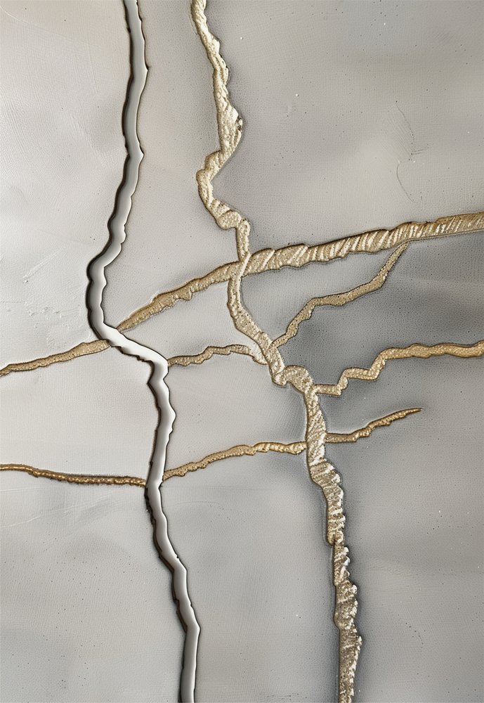 Vergoldete Rissstruktur von Alma