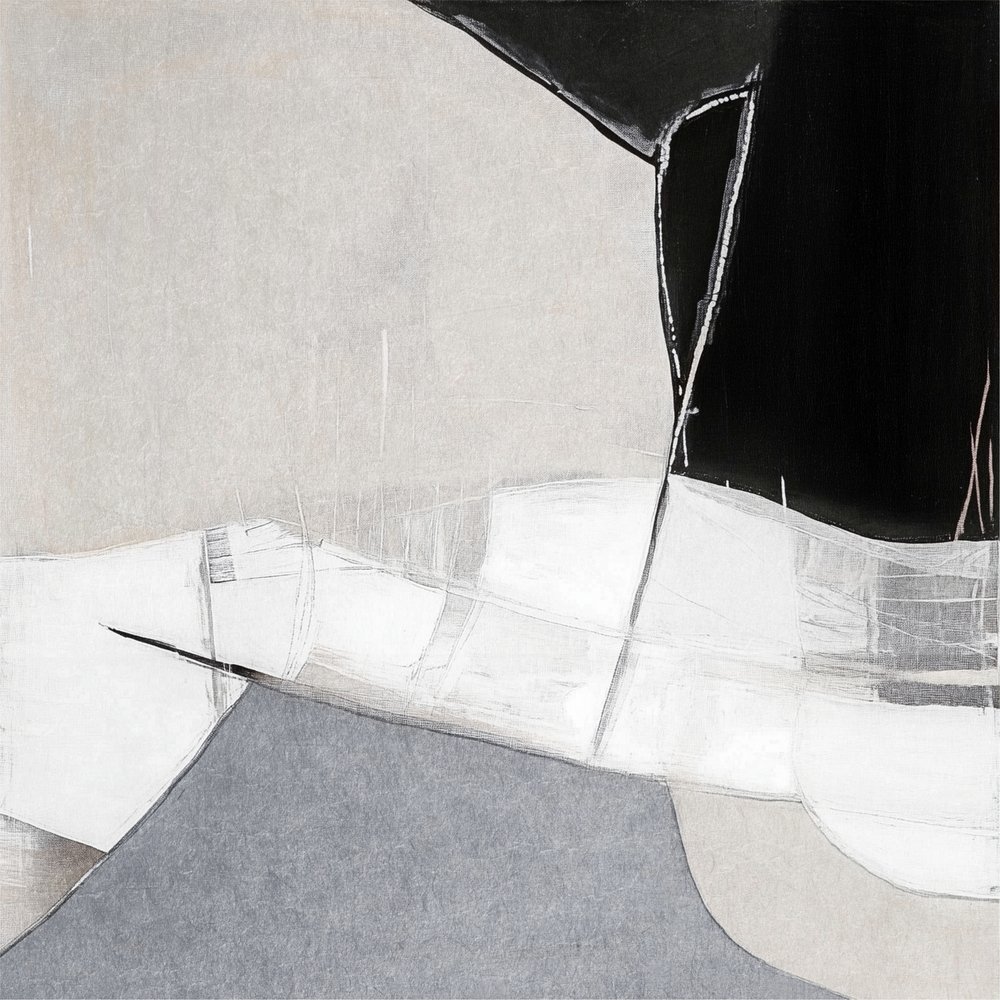 Monochrome abstrakte Komposition von Alma