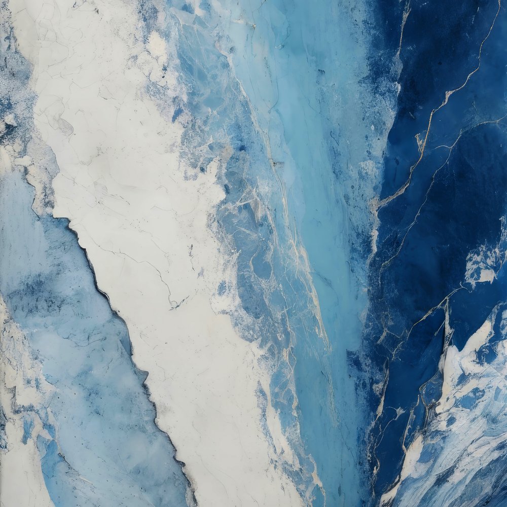 Tiefblauer Eisfluss von Alpenglow Workshop