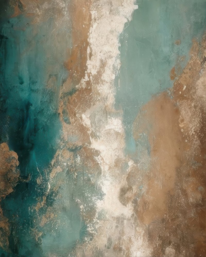 Tiefes Teal-Gold-Wirbel von Alpenglow Workshop