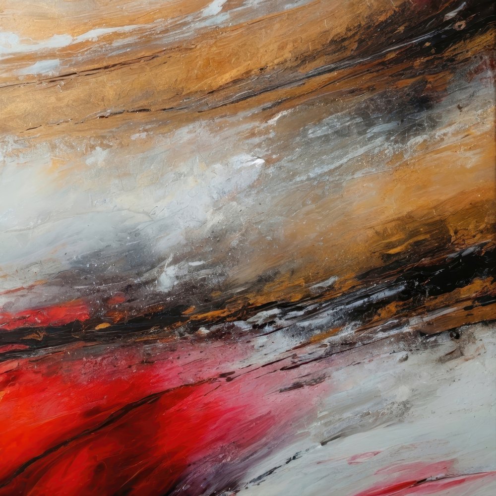 Dynamisches Rot-Gold-Abstrakt von Alpenglow Workshop