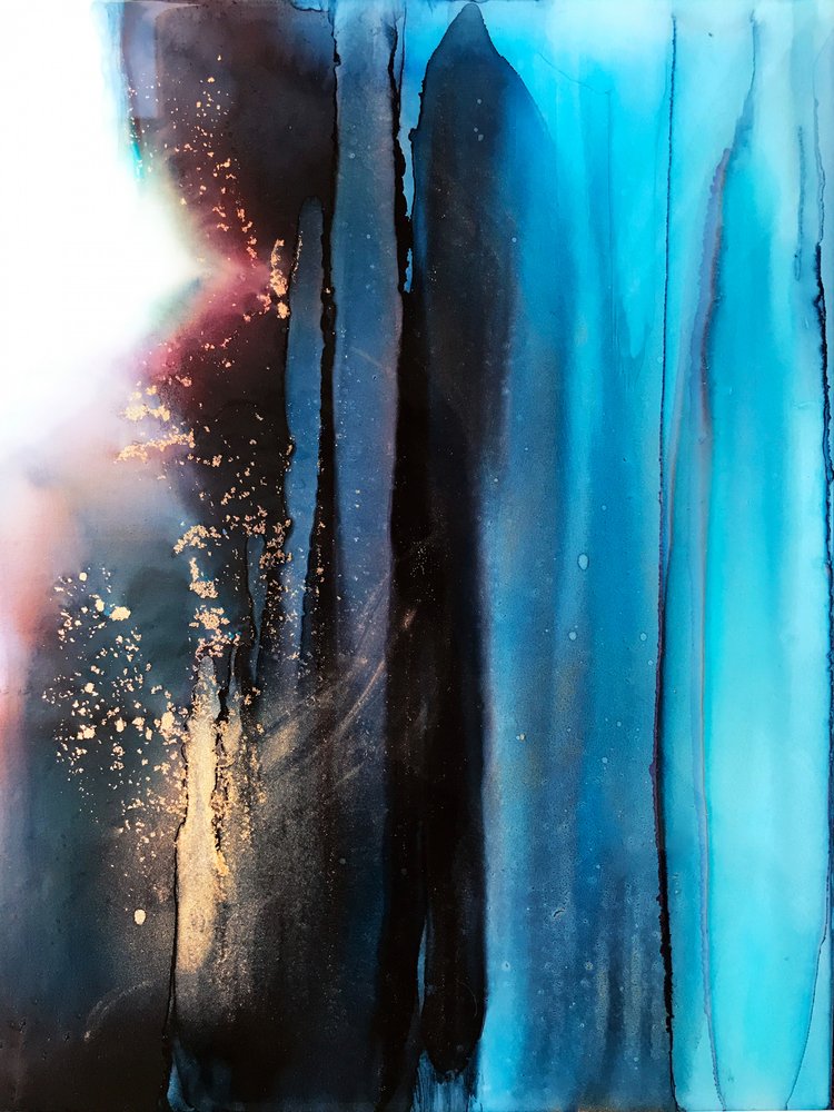 Tiefblauer Goldfluss von Alyson Storms