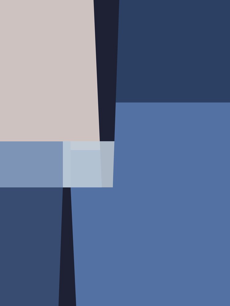 Geschichtete blaue Geometrie von Alyson Storms