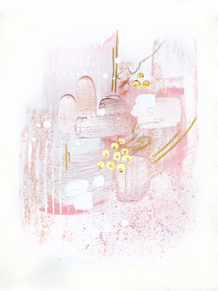 Sanfte Rosa Abstraktion von Alyson Storms