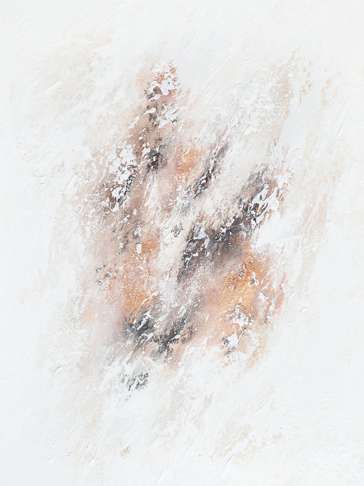 Texturierter Gold Abstrakter Fluss von Alyson Storms