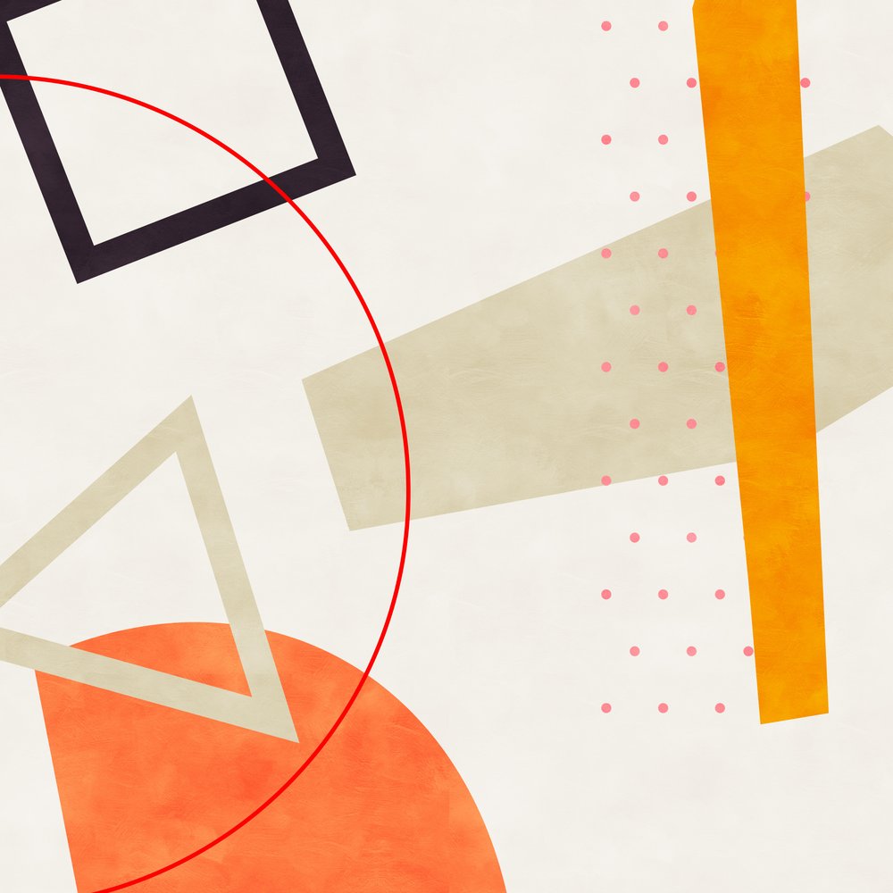 Mittlere Bauhaus-Geometrie 6 von Ana Rut Bre