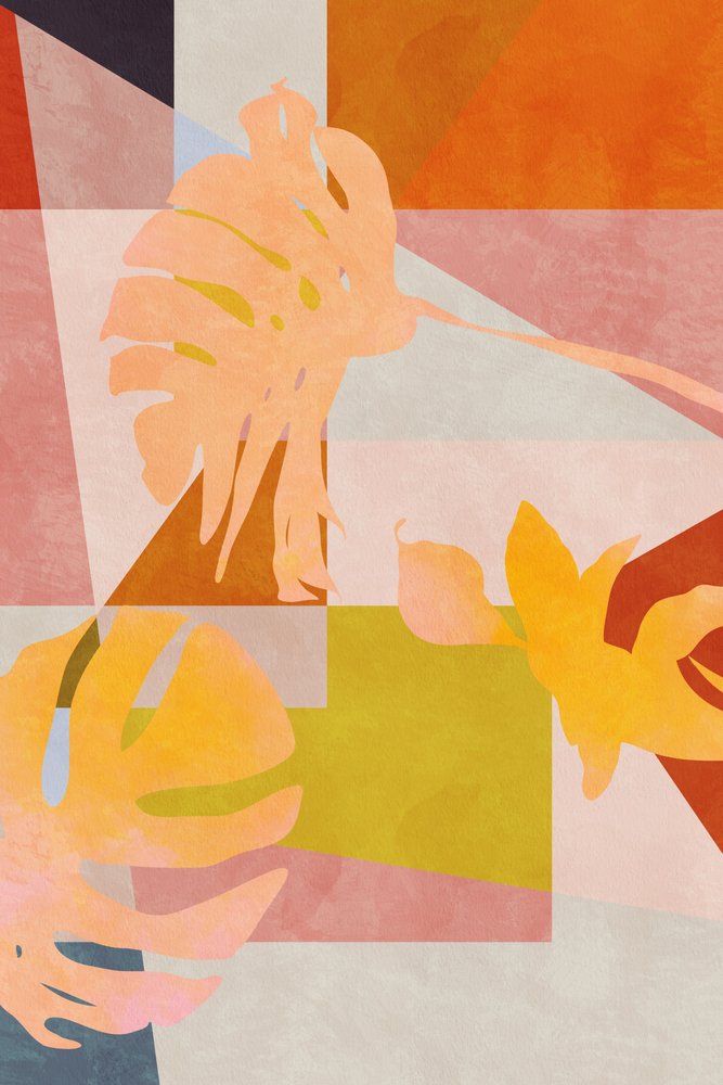 Organische Bauhaus Geometrie Blätter von Ana Rut Bre