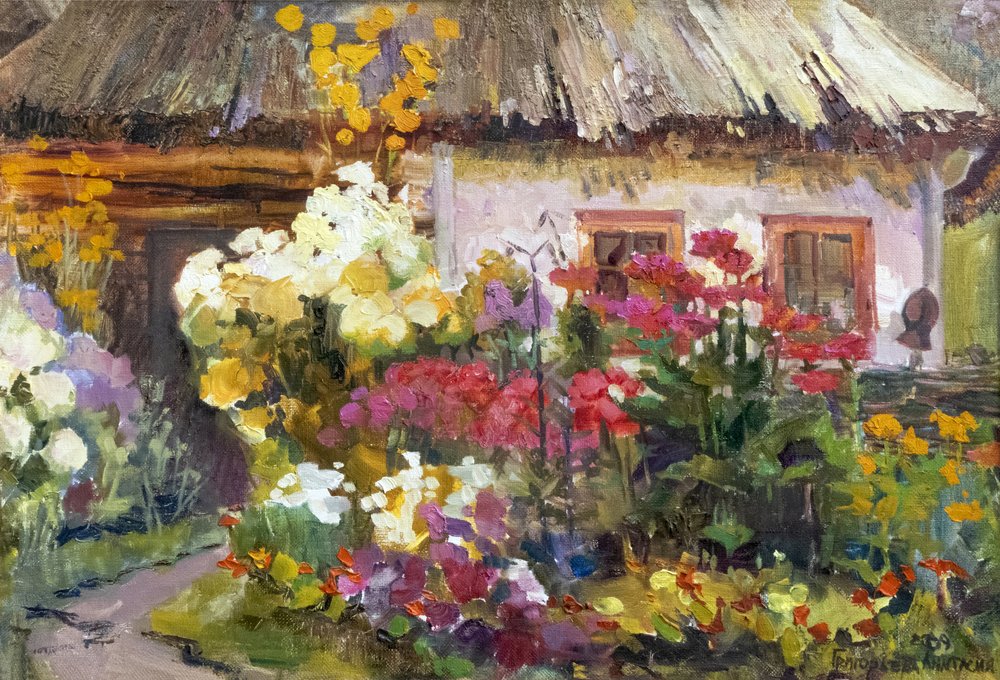 Lebendiger Cottage-Garten von Anastasiia Grygorieva