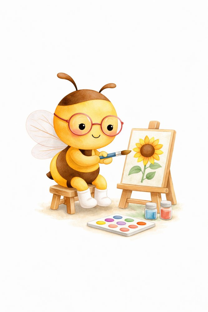 Niedliche Bienenkünstlerin von Anda Bieza