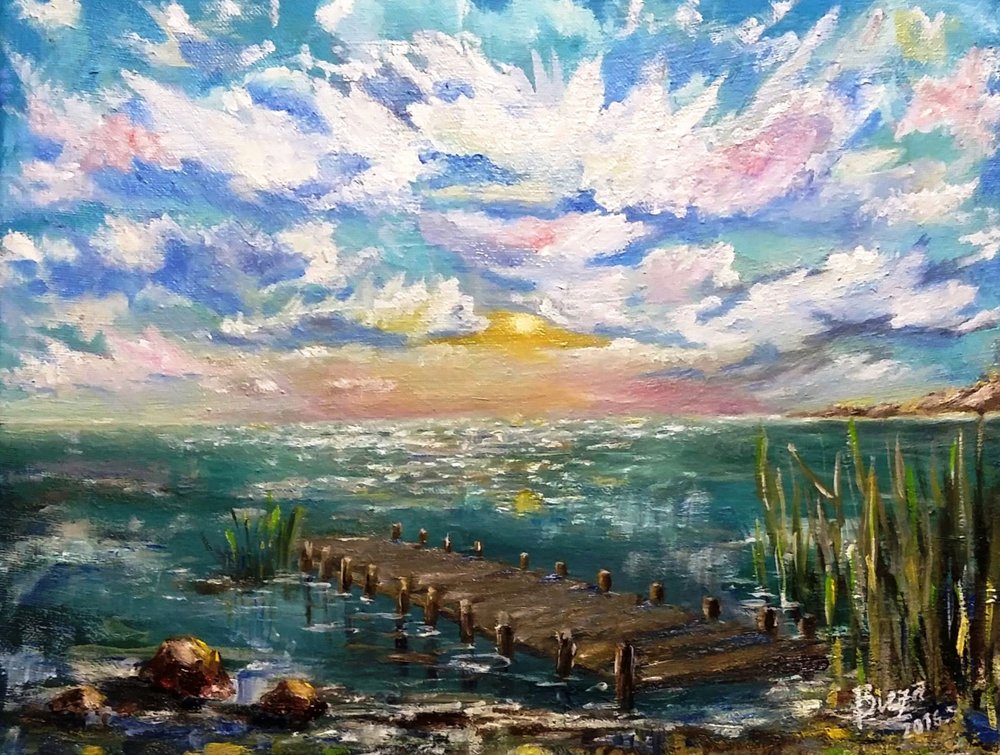 Friedlicher Sonnenuntergang am Pier von Anda Bieza