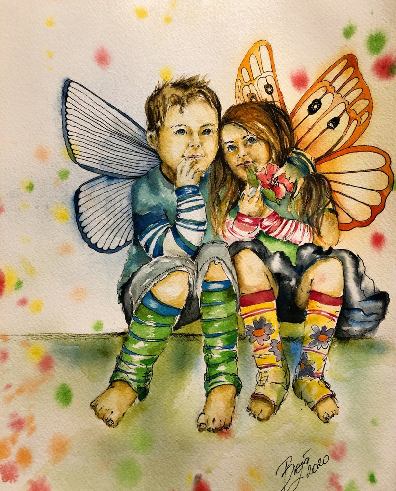Verspielte Feenkinder von Anda Bieza