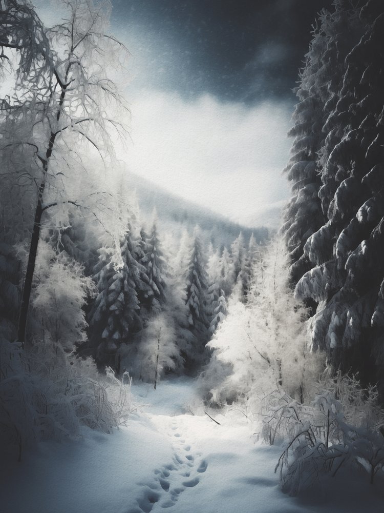 Verschneiter Waldweg von Andreas Magnusson