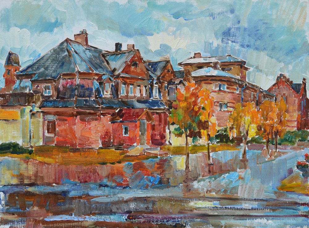 Herbstliche Stadtreflexionen von Andrii Kutsachenko