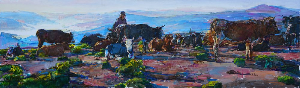 Viehtrieb in den Bergen von Andrii Kutsachenko