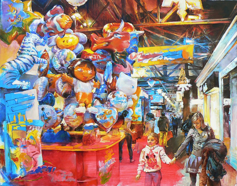 Bunte Marktballons von Andrii Kutsachenko