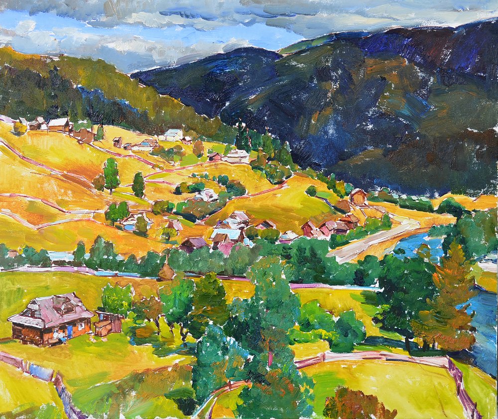 Buntes Bergdorf von Andrii Kutsachenko