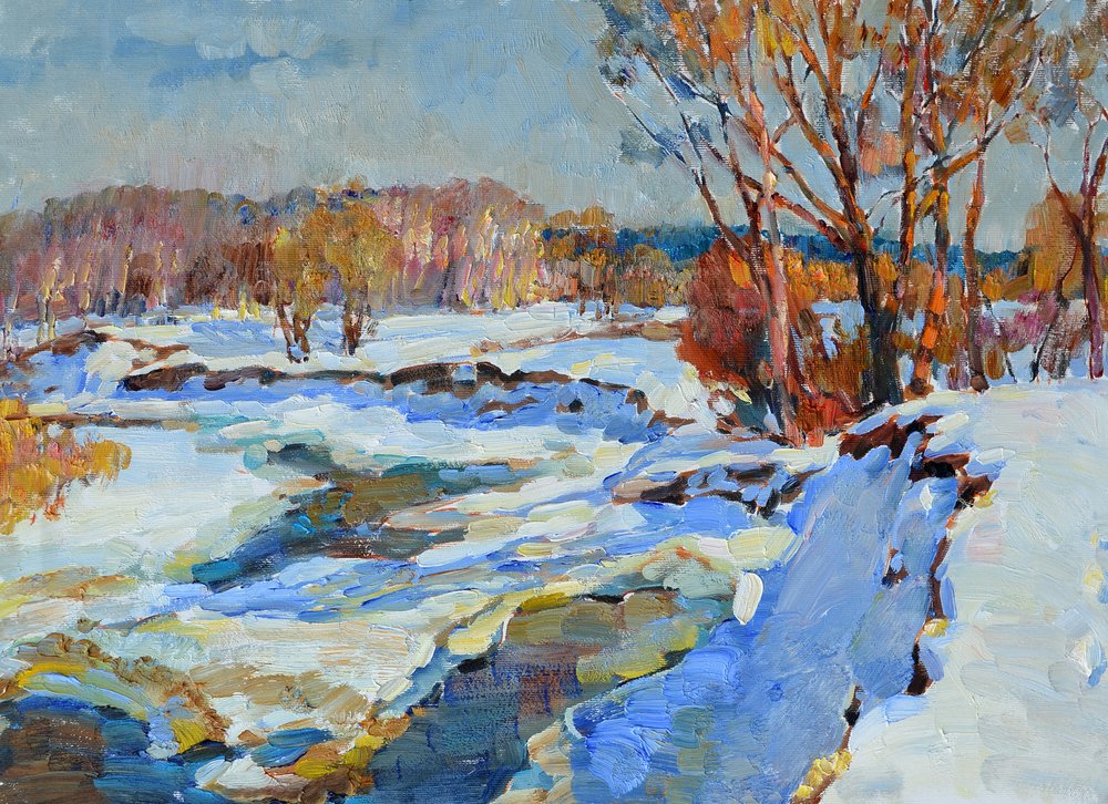 Goldener Winterbach von Andrii Kutsachenko