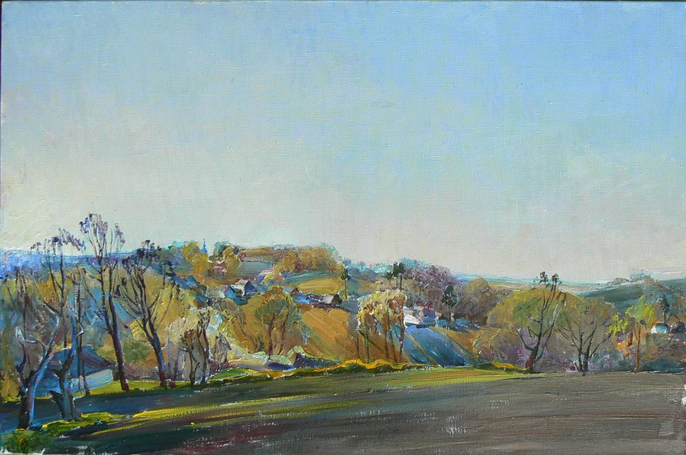 Sonnige Frühlingshügel von Andrii Kutsachenko