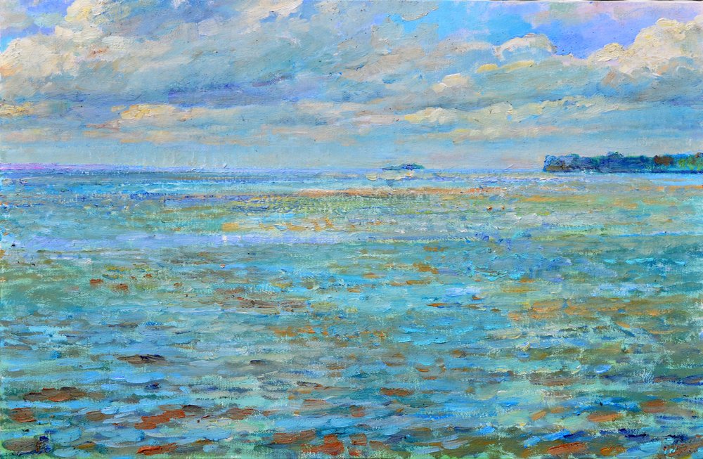 Ruhige blaue Meereslandschaft von Andrii Kutsachenko