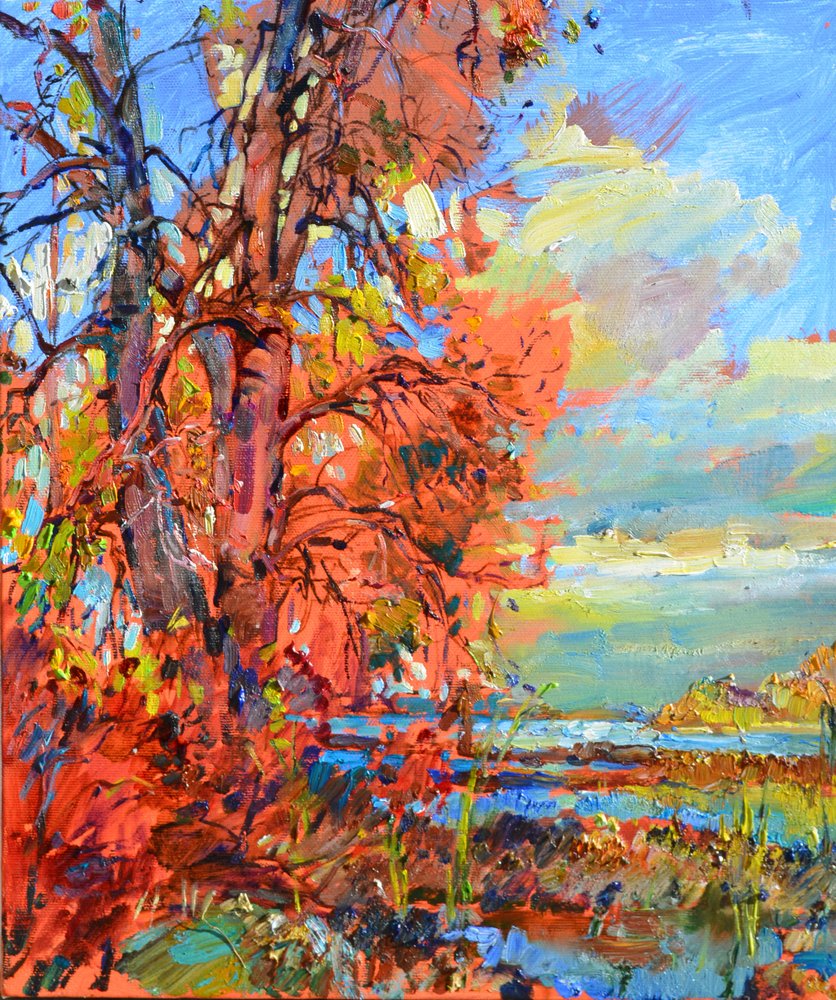 Lebendige Herbstlandschaft von Andrii Kutsachenko