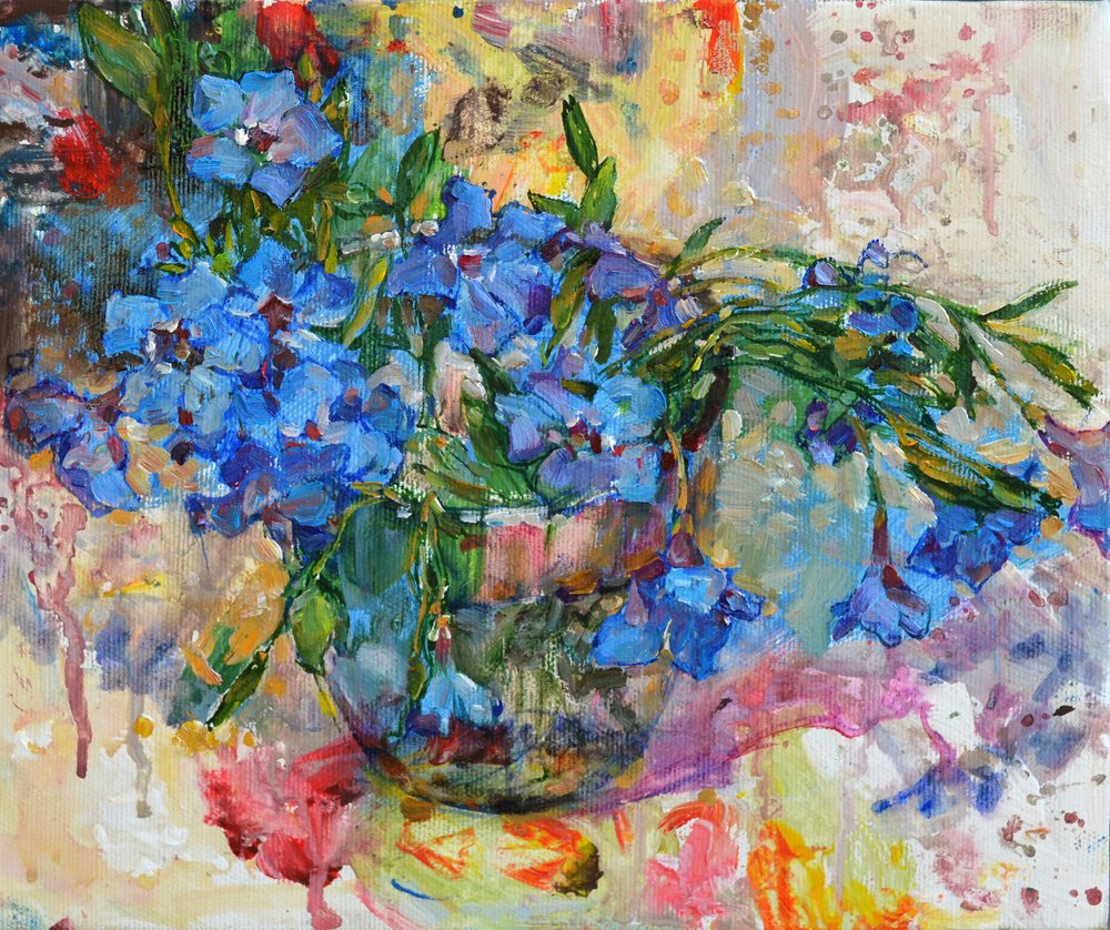 Lebendige blaue Blüten von Andrii Kutsachenko