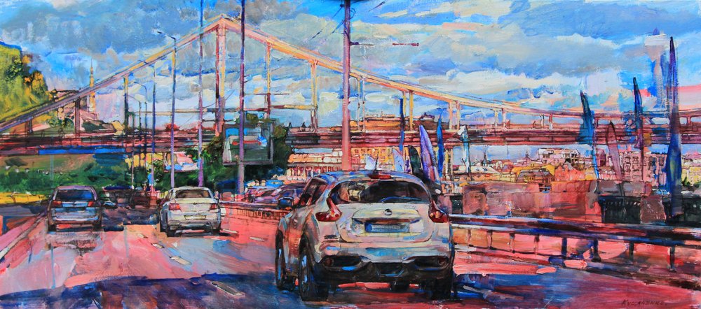 Lebhafte Stadtbrücke von Andrii Kutsachenko
