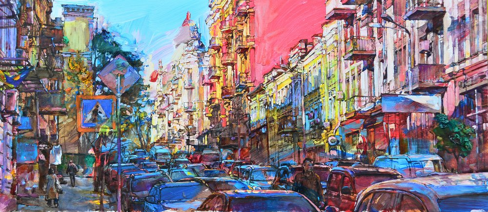 Lebendige Stadtstraße von Andrii Kutsachenko