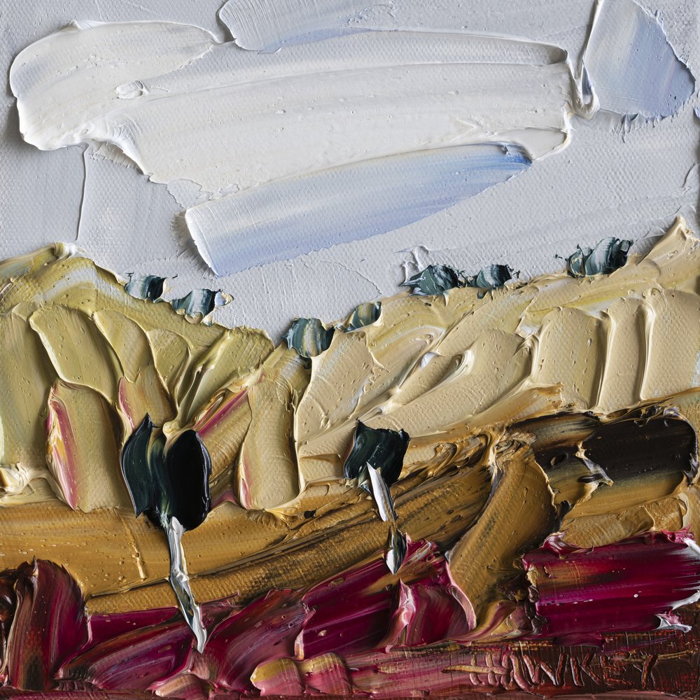 Texturierte Hügel Landschaft von Angela Hawkey