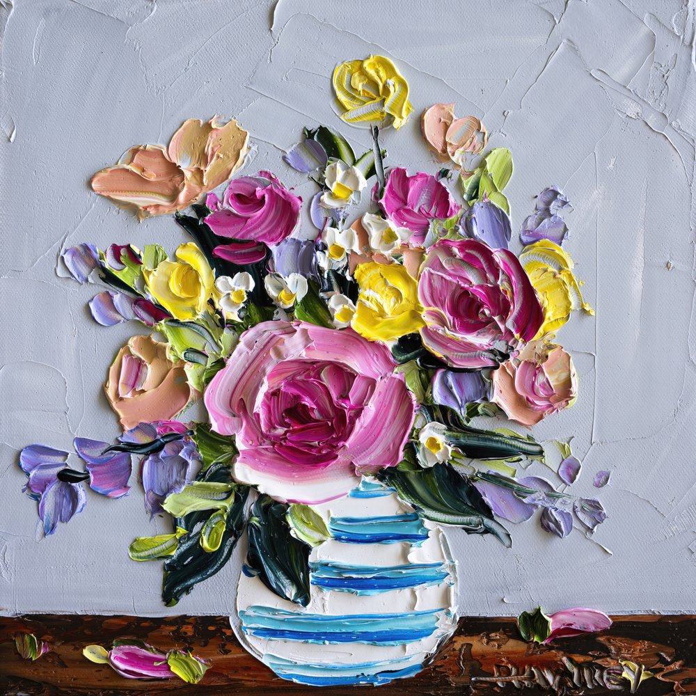 Lebhafte Impasto Blumen von Angela Hawkey