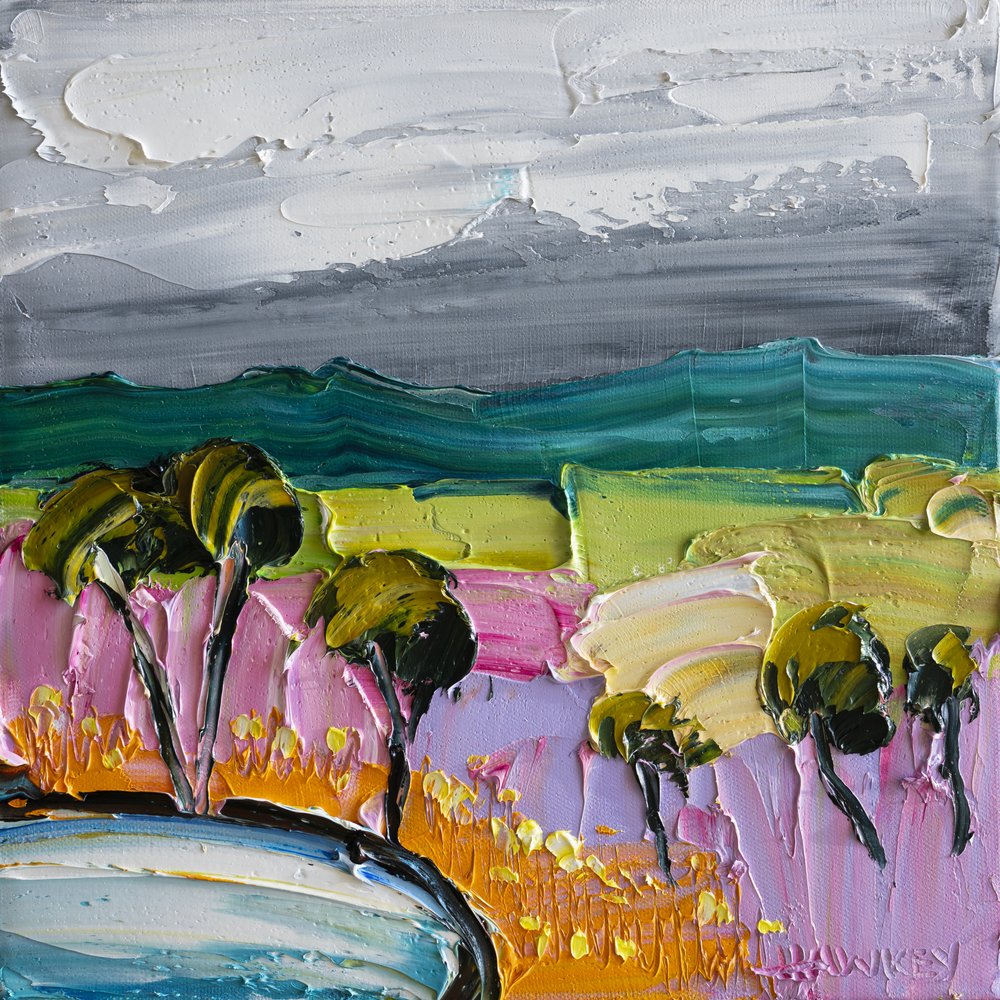 Lebendige Texturierte Landschaft von Angela Hawkey