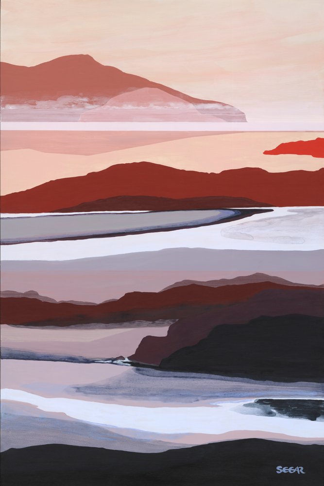 Abstrakte geschichtete Landschaft von Angela Seear