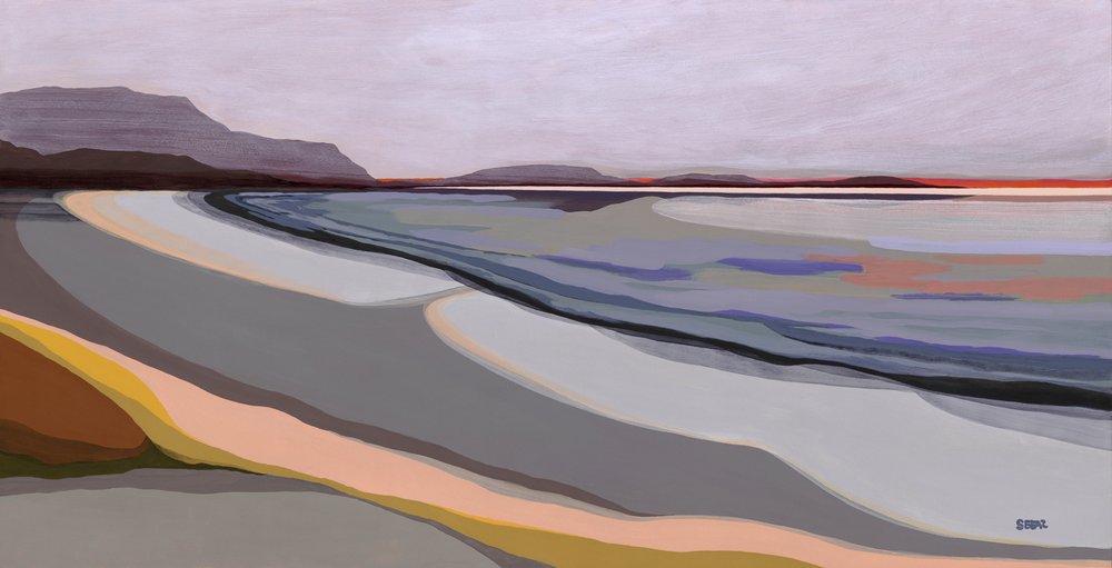 Serene abstrakte Küste von Angela Seear