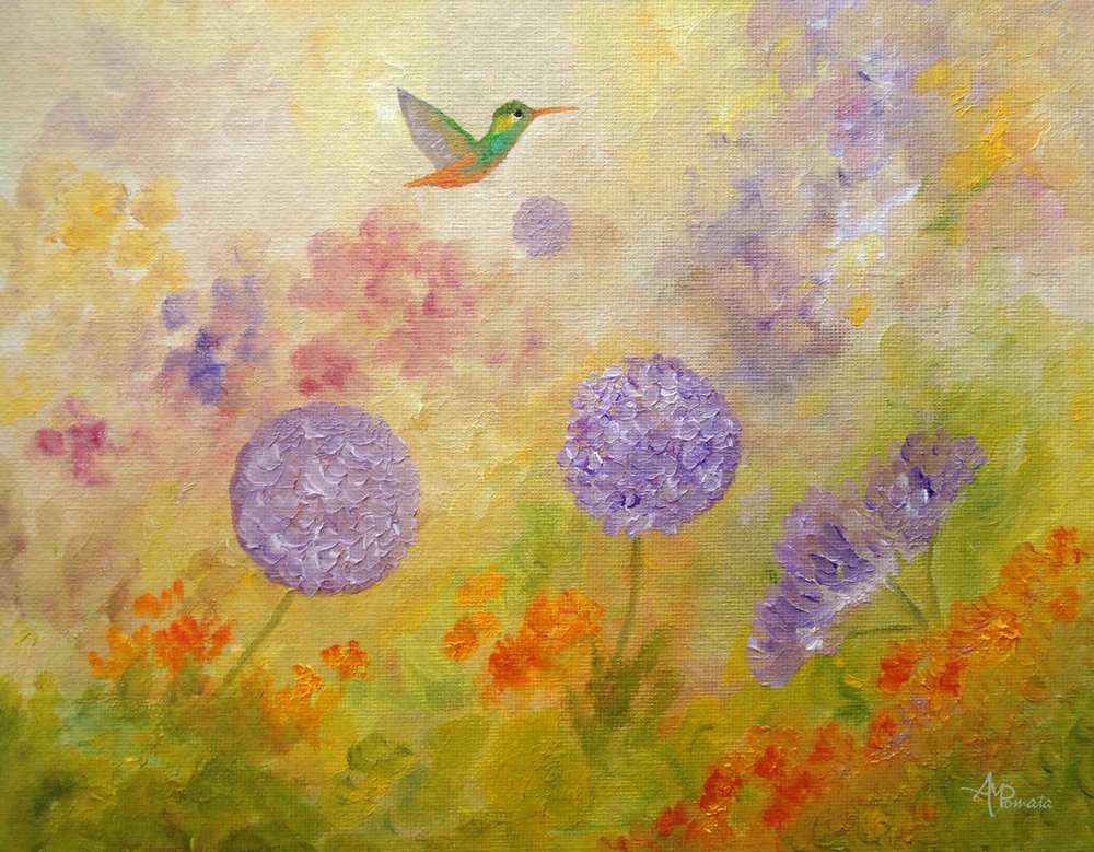 Kolibri-Gartentraum von Angeles M. Pomata
