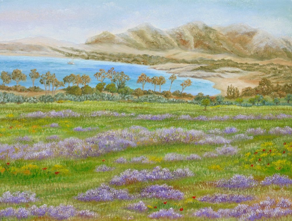Frühlingswiesenbucht von Angeles M. Pomata