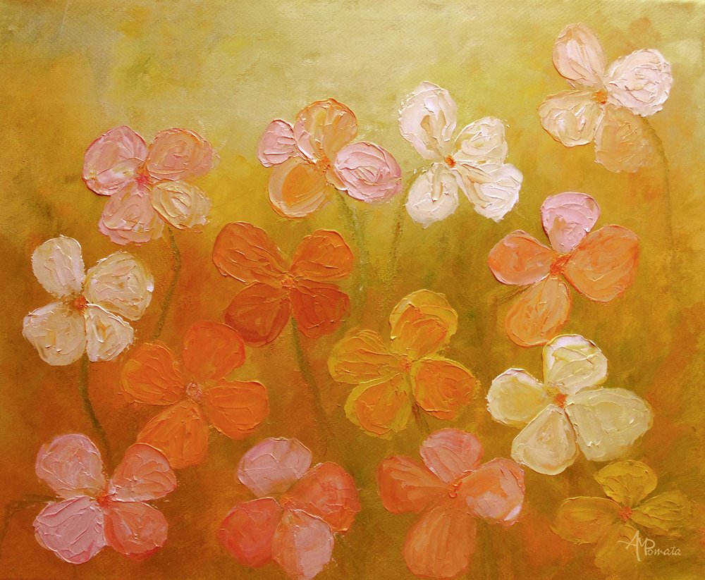 Lebendige Blumenblüten von Angeles M. Pomata
