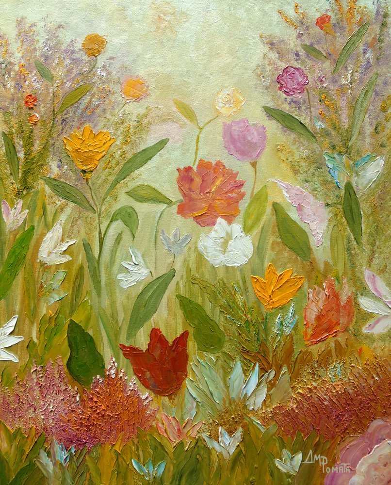 Lebendiger Blumengarten von Angeles M. Pomata
