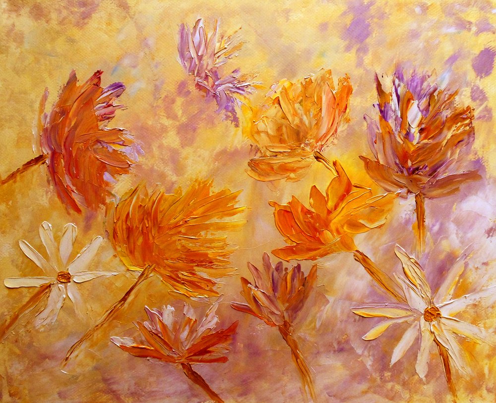 Lebendige Texturblüten von Angeles M. Pomata
