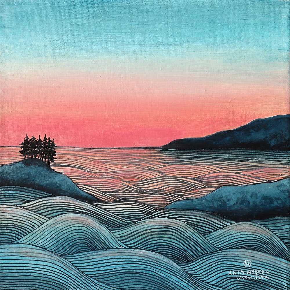 Küsten-Pinker Sonnenuntergang von Ania Witwitzka