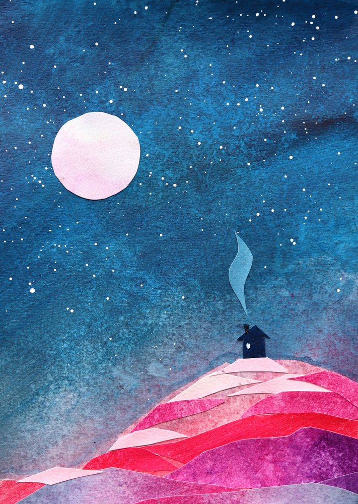 Gemütliches Haus unter dem Mond von Ania Witwitzka