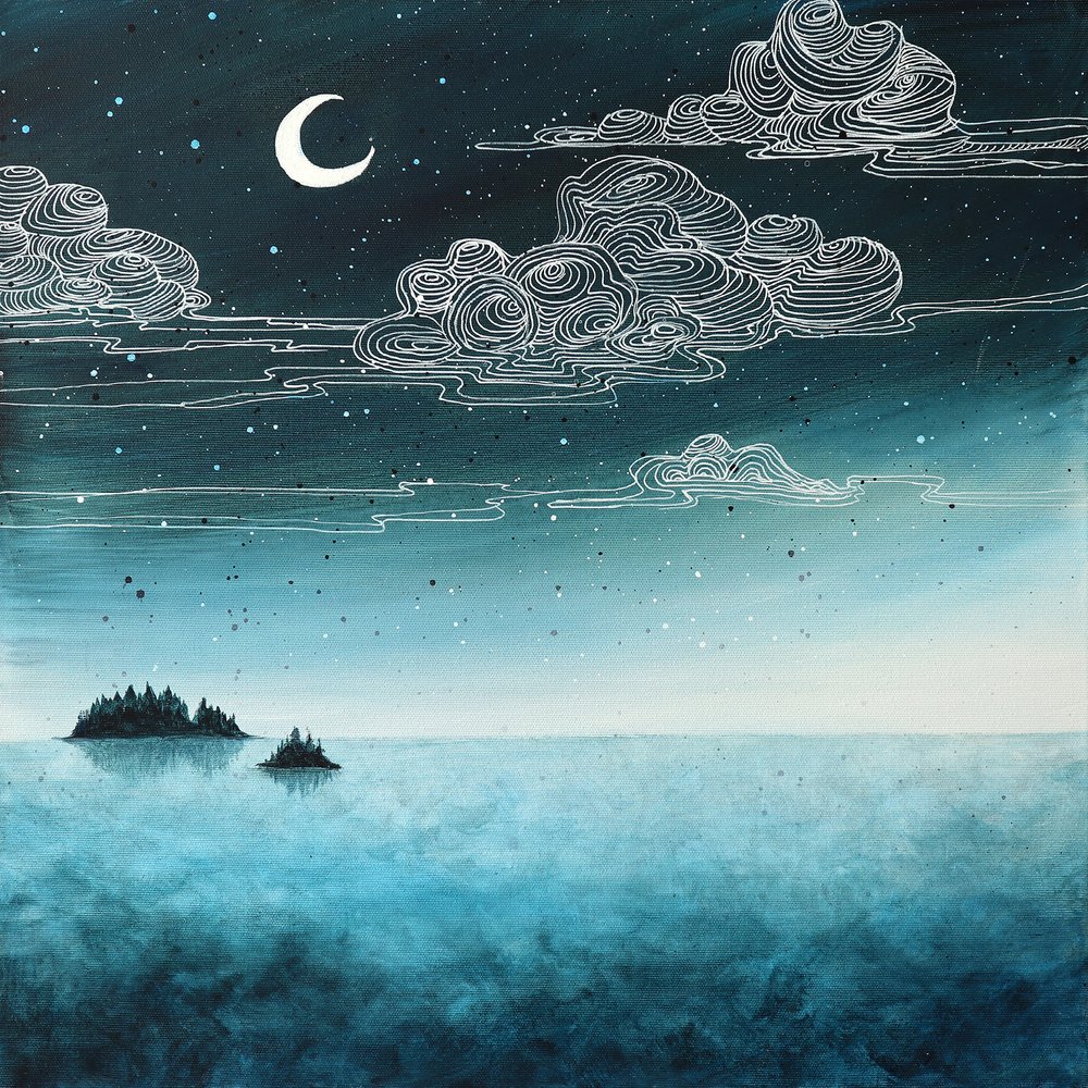 Mondbeschienene Inselnacht von Ania Witwitzka