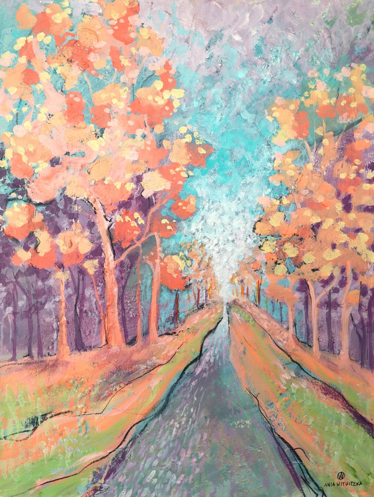 Lebendiger Herbstweg von Ania Witwitzka