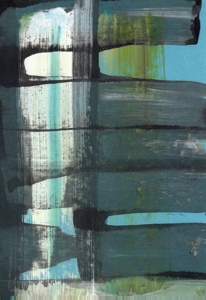 Tiefes Teal Schichten von Annick