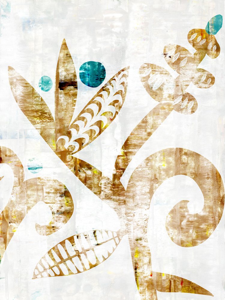 Erdiges botanisches Abstrakt von Annick