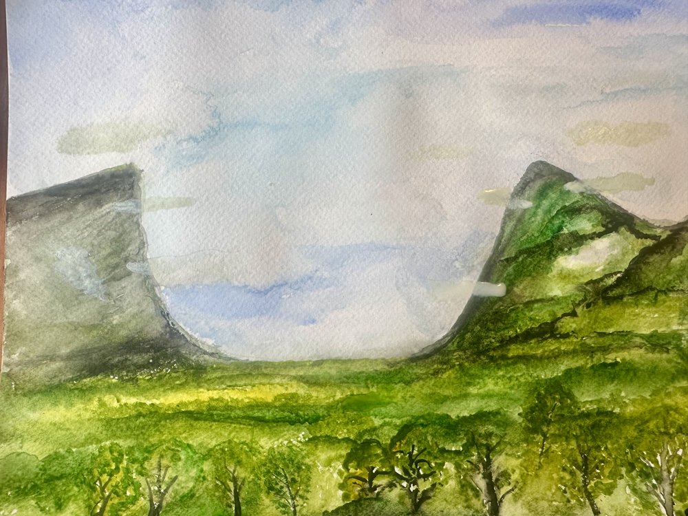 Grünes Bergtal von Annika Tiren
