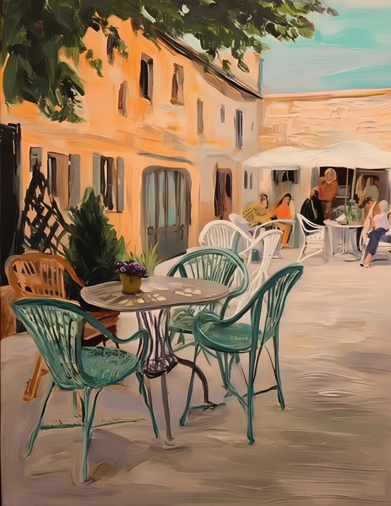 Charmantes Café im Freien von Avanesova Elena