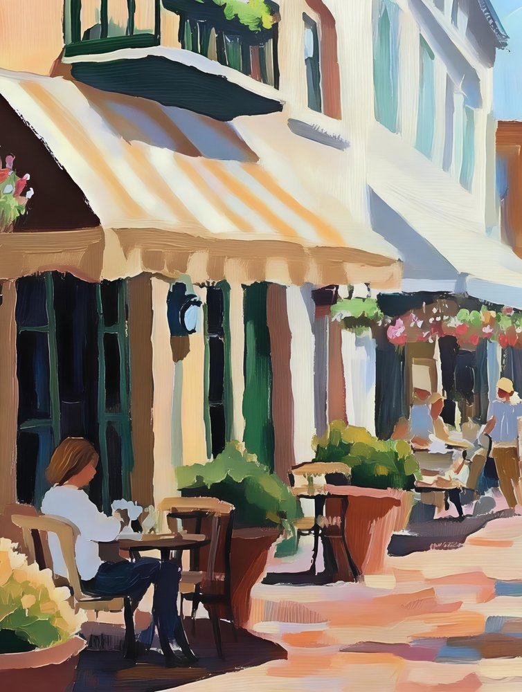 Charmantes Straßencafé von Avanesova Elena