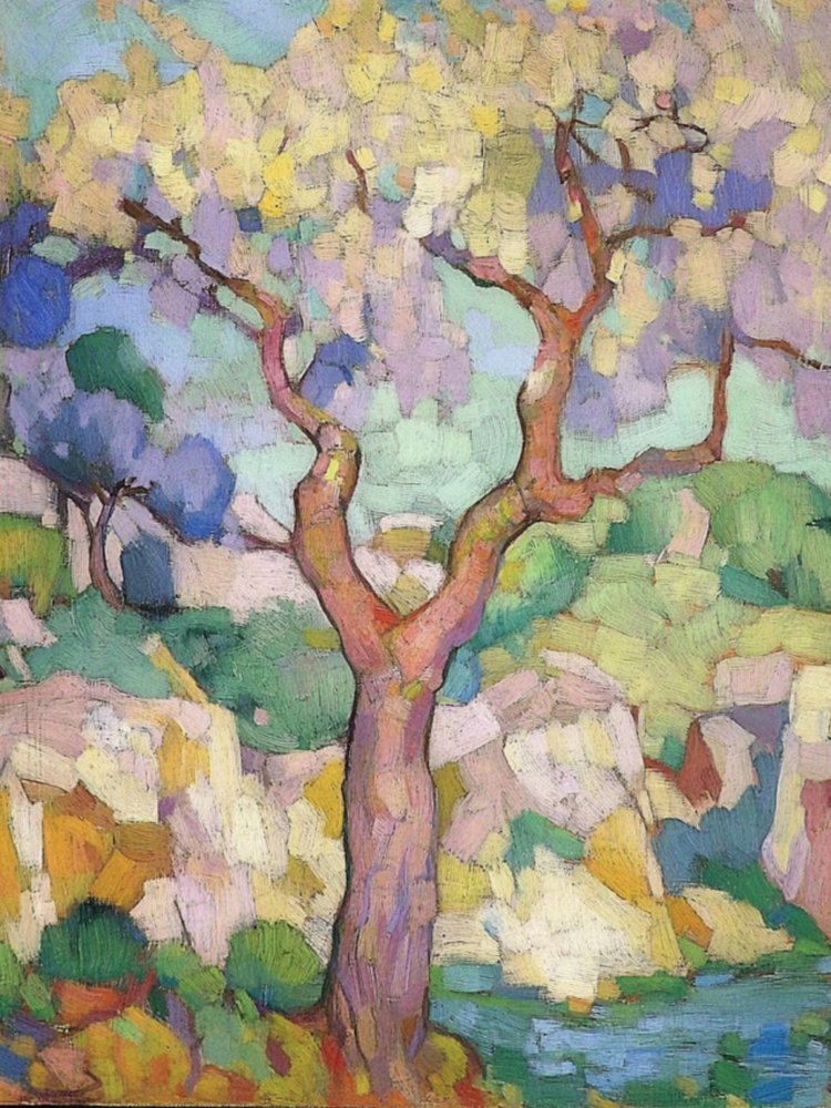 Bunter ausdrucksstarker Baum von Avanesova Elena