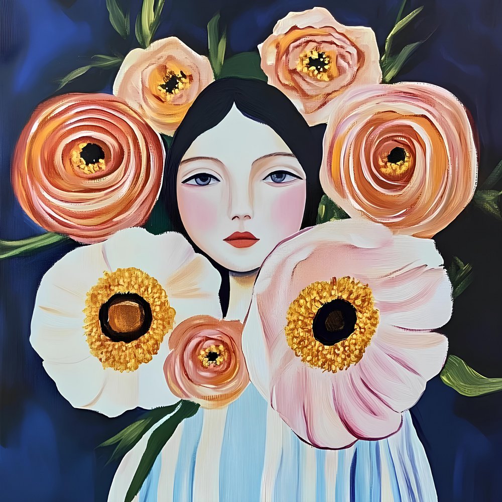 Serenes Blumenporträt von Avanesova Elena