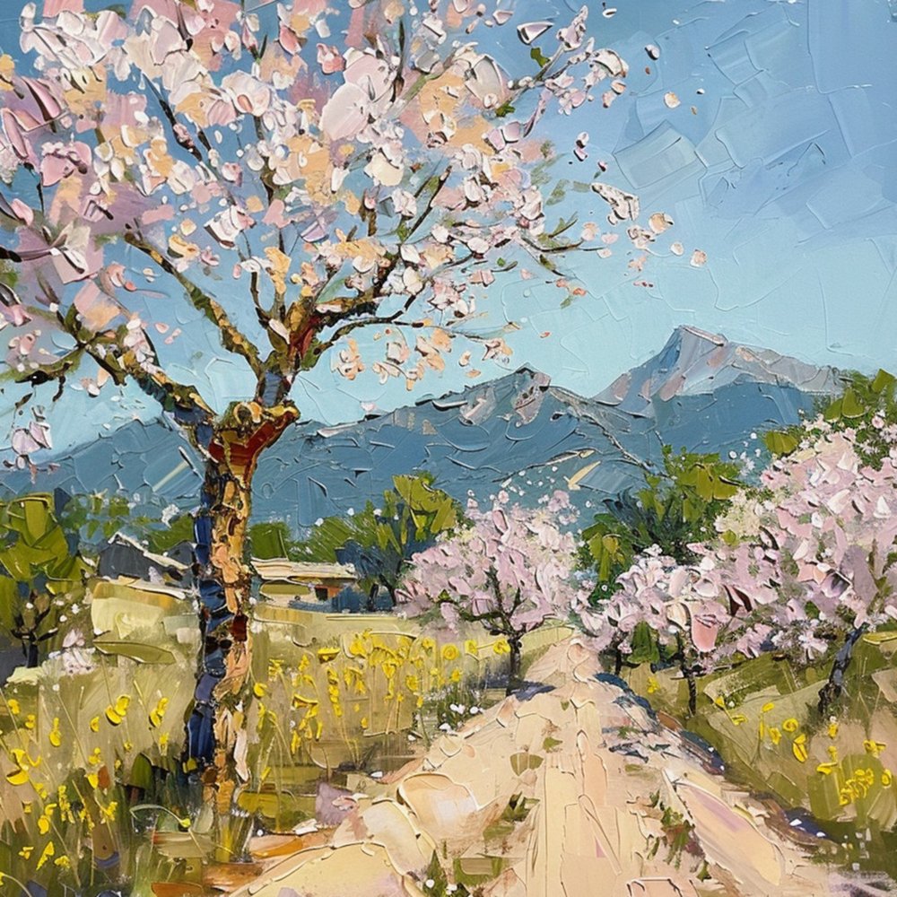 Frühlingsblüten am Berg von Avanesova Elena