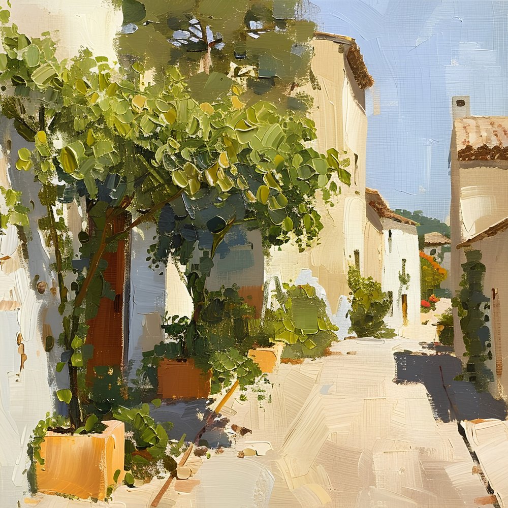 Sonniger Dorfweg von Avanesova Elena